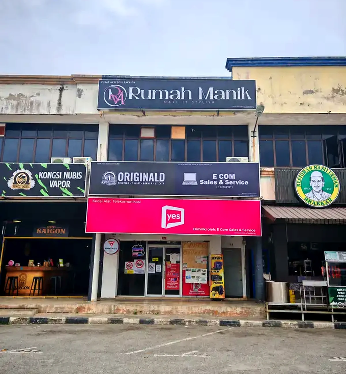 Gambar premis sebenar Originald Vaporverse di Taman Cempaka, Ipoh